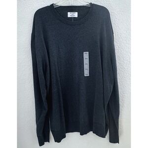 Old Navy Go Recycled Cotton Blend Mens XXL Blue Crew Neck L/S Sweater Preppy NWT